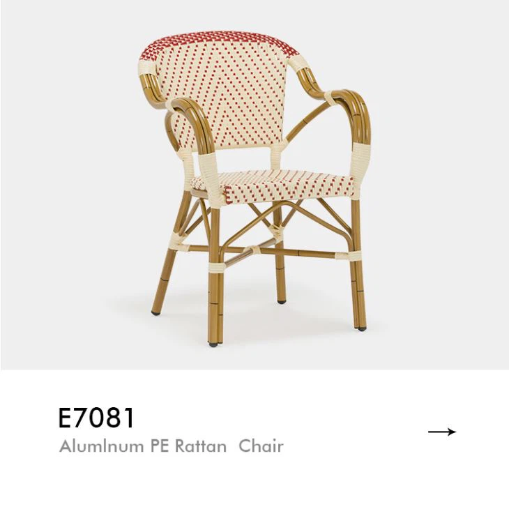 Vanjske blagovaonske stolice za terasu Aluminijski dizajn